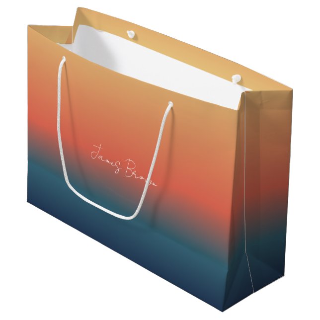 Färgglad presentpåse med gradient (Framsidan Vinklad)