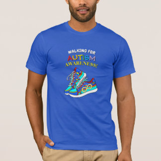 Färgglad promenad för Autism Medvetenhet T-Shirt