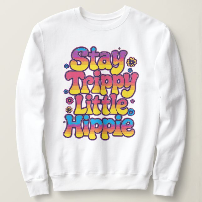 Färgglad Psykedelisk Håll dig Trippy Hippie T Shirt (Design framsida)