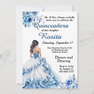 Färgglad Quinceanera inbjudan