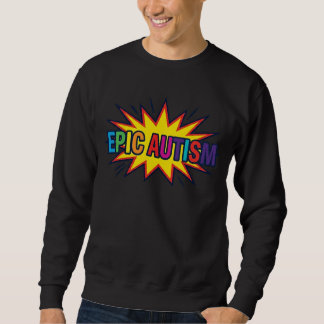 Färgglad regnbåge episk autism stjärnexplosion trö lång ärmad tröja