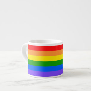 Färgglad regnbåge espressomugg