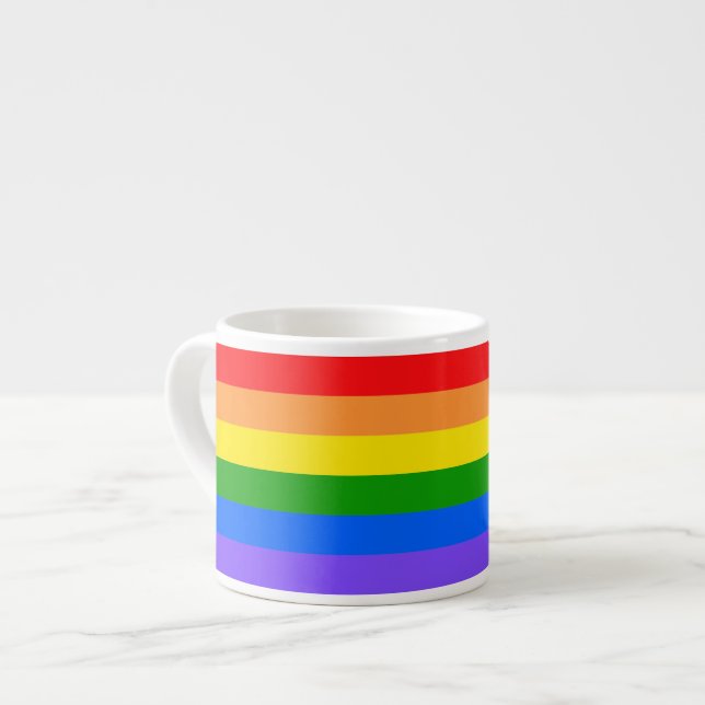 Färgglad regnbåge espressomugg (Framsida vänster)