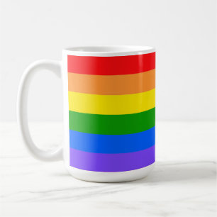 Färgglad regnbåge kaffemugg
