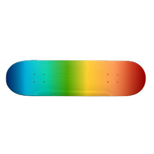 Färgglad regnbågsfärggradient skateboard bräda 21,5 cm