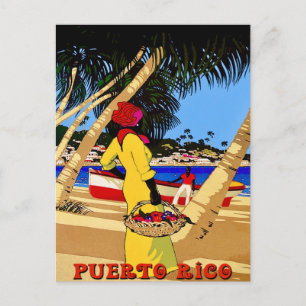 Färgglad resa Puerto Rico vykort