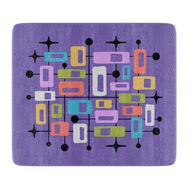 Färgglad Retro Mid Century Modern Atomisk Abstrakt (Framsidan)
