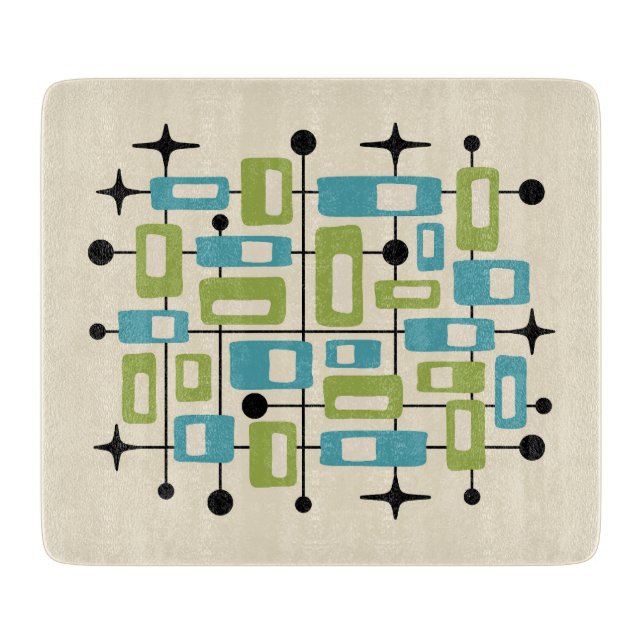 Färgglad Retro Mid Century Modern Atomisk Abstrakt (Framsidan)