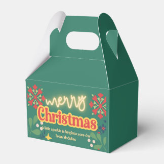 Färgglad retro modern julfestinbjudan presentaskar