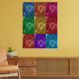 Färgglad Retro Pop Art Bröllop Anpassad Fotogaller Poster