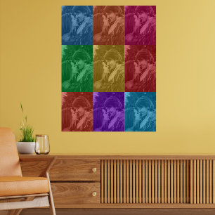 Färgglad Retro Pop Art Bröllop Anpassad Fotogaller Poster