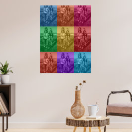 Färgglad Retro Pop Art Familj Anpassad Fotogalleri Poster