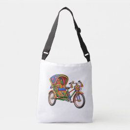 Färgglad Rickshaw-konst — Bengalisk tvärsakad väsk Axelväska