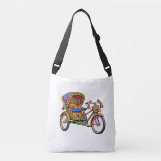 Färgglad Rickshaw-konst — Bengalisk tvärsakad väsk Axelväska