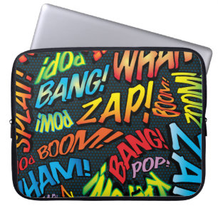 Färgglad Rolig Serietypografi Laptop Fodral
