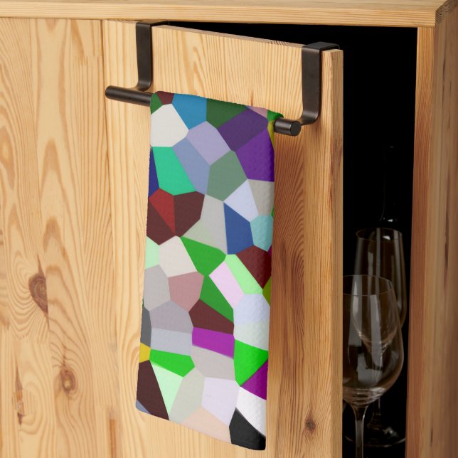 Färgglad röra kökshandduk (Thirds Fold)