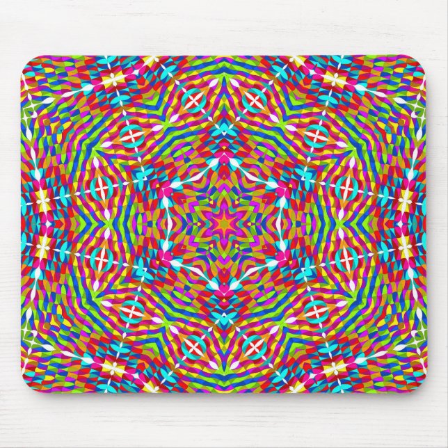 Färgglad röra Mandala Musmatta (Framsidan)