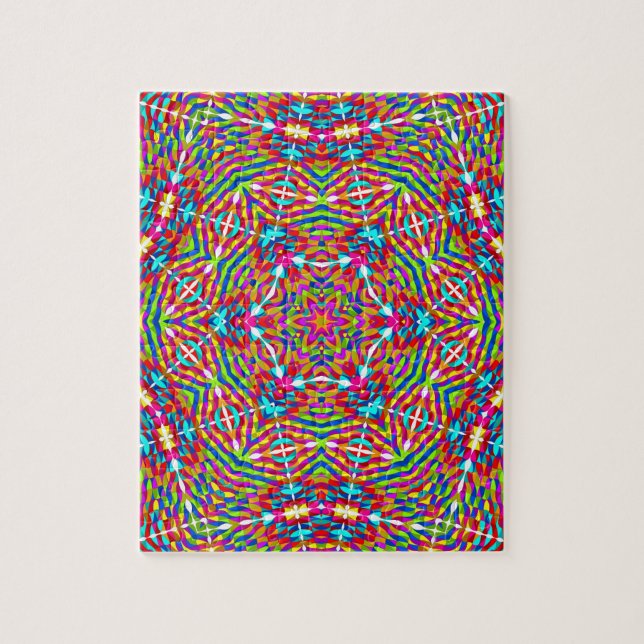 Färgglad röra Mandala Pussel (Vertikal)