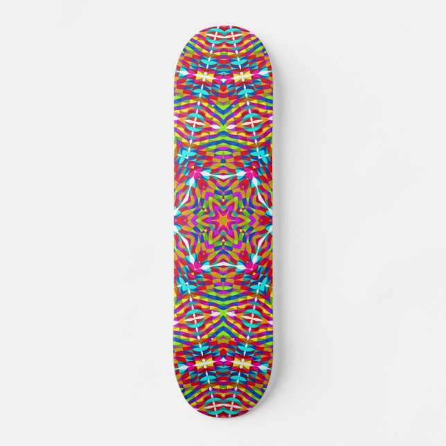 Färgglad röra Mandala Skateboard Bräda 20,5 Cm (Framsida)