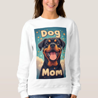 Färgglad Rottweiler Hundmamma T Shirt