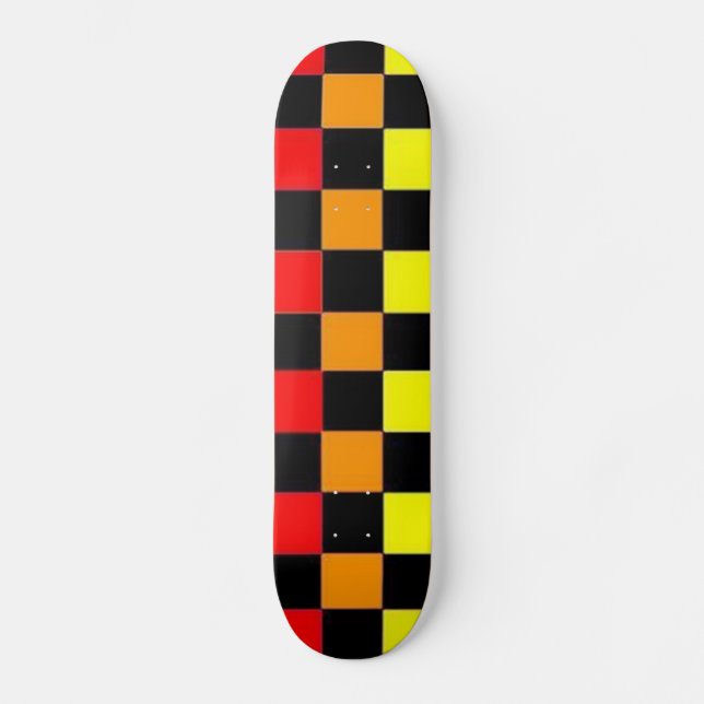 Färgglad Rutig Skateboard #1 (Framsida)
