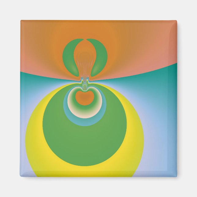 Färgglad rymd magnet (Framsidan)