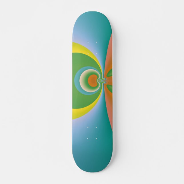 Färgglad rymd old school skateboard bräda 18 cm (Framsida)