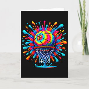 Färgglad Sketll Konst Tie Dye Drip Sketll Ll Dunk Kort
