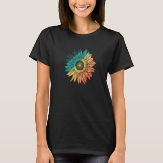 Färgglad solros trädgård växt natur t shirt