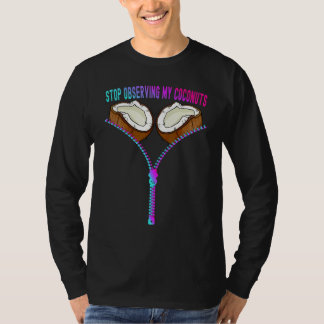 Färgglad Sommar Kokosnöt BH Sluta Observera Min Co T Shirt