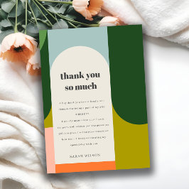 Färgglad Söt Groovy Retro Båge Födelsedag För Alla Tack Kort