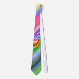 Färgglad spiral FractalTie Slips