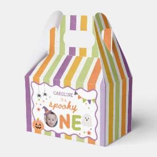Färgglad spöklik ett Halloween-spöke födelsedag Presentaskar