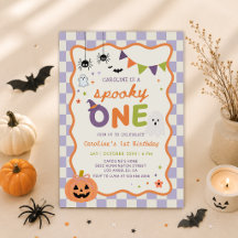 Färgglad spöklik Halloween-ande födelsedagsfest fö