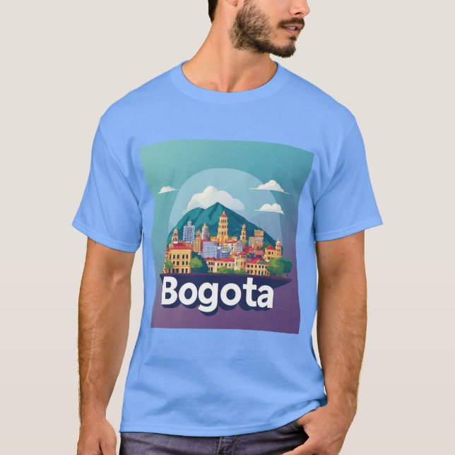 Färgglad stadsbild i Bogota T Shirt (Framsida)