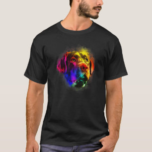 Färgglad stänk Labrador Retriever Porträtt Labb Äg T Shirt