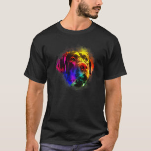 Färgglad stänk Labrador Retriever Porträtt Labb Äg T Shirt