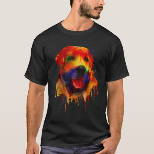 Färgglad stänk Labrador Retriever Porträtt Labb Äg T Shirt