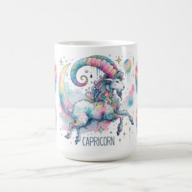 Färgglad Stenbock Zodiac Get Astrologi Tecken Kaffemugg (Center)