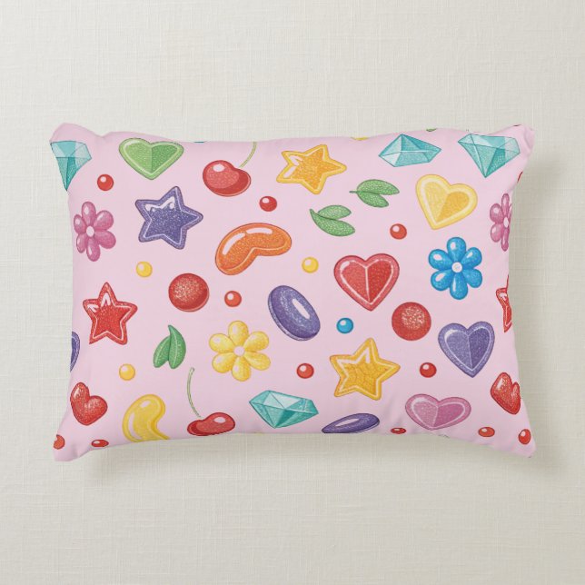 “Färgglad stjärnkuddfållare Prydnadskudde (Framsidan)