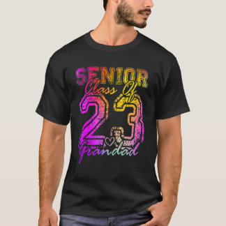 Färgglad Stolt Farfar Söt Hjärtan Examinerad Senio T Shirt