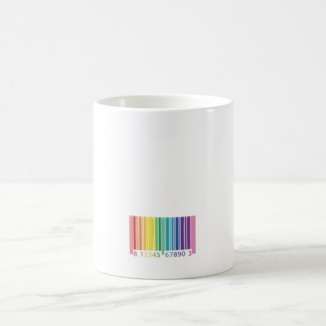 Färgglad Streckkod Kaffemugg (Center)