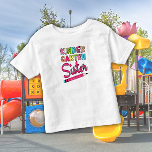 Färgglad syster på förskolan – Första skoldagen T Shirt