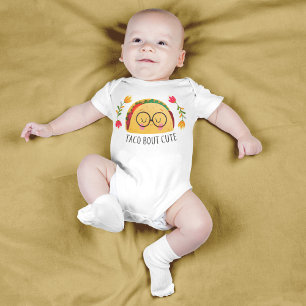 Färgglad Taco Om Söt Babyflicka Rolig Text Puns T Shirt