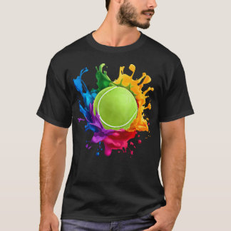 Färgglad Tennis Sportutrustning För T Shirt