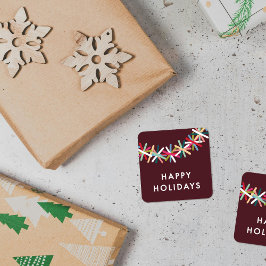 Färgglad Tinsel-girlang Glad helg Klistermärke