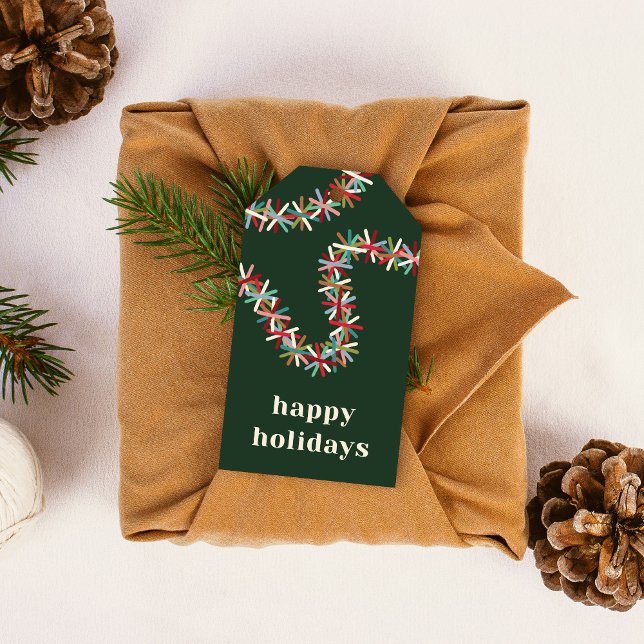 Färgglad Tinsel Girlang Glad Högtid Present Kort (Skapare uppladdad)