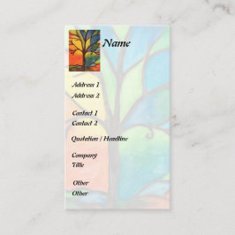 Färgglad trädmålat glassvisitkort visitkort