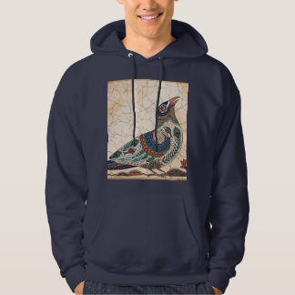 Färgglad Tribal Folk Fågel - Indisk Gond Konst Hoo Hoodie