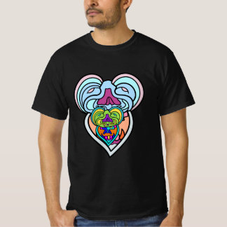 Färgglad Trippig Hjärtmask T Shirt